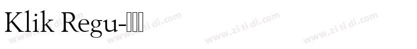 Klik Regu字体转换